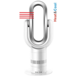 AirAqua DUO PRO WHITE - Hot en Cool Ventilator (wit/zilver)