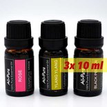 All-Pura; YlangYlang, Roos & Zwarte peper etherische olie | 3x10ml = 30ml | (Love,Romance & Passion-pakket)