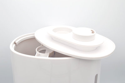 LB Aquair Delta Wit (ultrasoon)| Digitaal, afstandsbediening, Ionisator, Aroma-pad, en Waterfilter (25W)