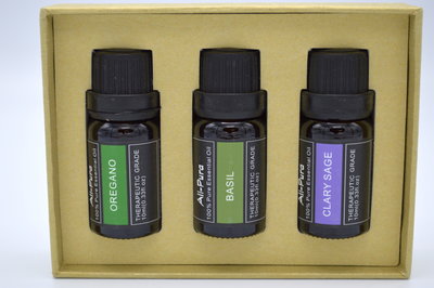 All-Pura; Oregano, Basilicum & Scharlei etherische olie | 3x10ml = 30ml | (Mediteriaans-pakket)