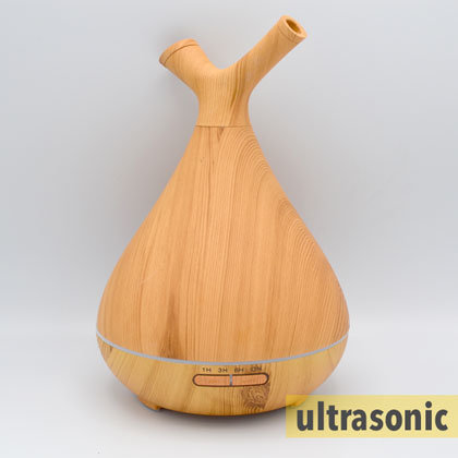 AD Aquair type duo Chiaro (hout/wood) Timer, LED, Afneembare top | 400ml | (ultrasone aroma diffuser)