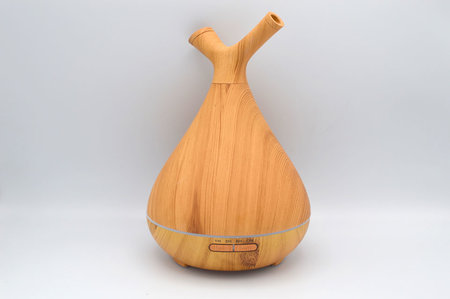 AD Aquair type duo Chiaro (hout/wood) Timer, LED, Afneembare top | 400ml | (ultrasone aroma diffuser)
