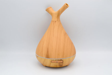 AD Aquair type duo Chiaro (hout/wood) Timer, LED, Afneembare top | 400ml | (ultrasone aroma diffuser)