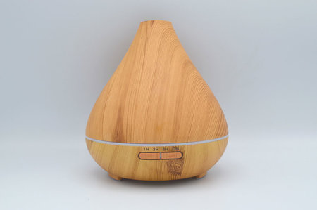 AD Aquair type duo Chiaro (hout/wood) Timer, LED, Afneembare top | 400ml | (ultrasone aroma diffuser)