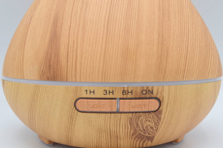 AD Aquair type duo Chiaro (hout/wood) Timer, LED, Afneembare top | 400ml | (ultrasone aroma diffuser)