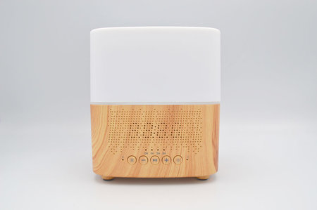 Aroma diffuser AllPura Cube (hout/wood) Timer, Light & Bluetooth speaker | 300ml | (ultrasoon)