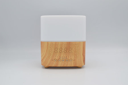 Aroma diffuser AllPura Cube (hout/wood) Timer, Light & Bluetooth speaker | 300ml | (ultrasoon)