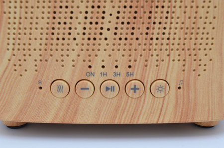 Aroma diffuser AllPura Cube (hout/wood) Timer, Light & Bluetooth speaker | 300ml | (ultrasoon)