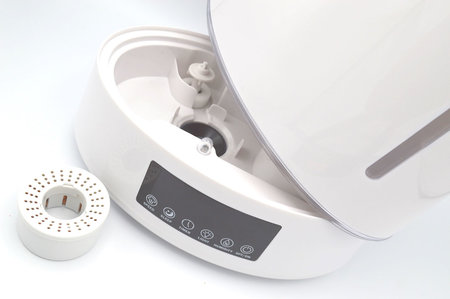 LB Aquair Delta Wit (ultrasoon)| Digitaal, afstandsbediening, Ionisator, Aroma-pad, en Waterfilter (25W)