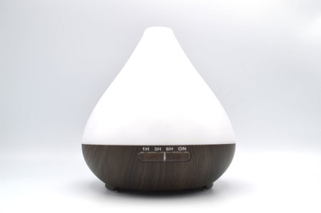 AD Aquair Vaso II (donkerhout/darkwood) Timer, LED-striping | 400ml reservoir | (ultrasoon)