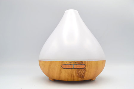 Aroma diffuser Aquair Vaso II (hout/wood) Timer, LED-striping | 400ml reservoir | (ultrasoon)