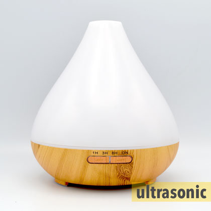 Aroma diffuser Aquair Vaso II (hout/wood) Timer, LED-striping | 400ml reservoir | (ultrasoon)