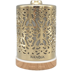 Aroma diffuser AirAqua Vintage Royal (metaal coated) USBConnect, Ambilight, Timer | 200ml | (ultrasoon)