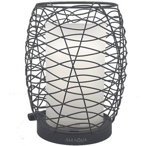 AirAqua Twister diffuser (zwarte metalen buitenkant; inwendig kaars) Afstandsbediening | 120ml | (ultrasone aroma diffuser)