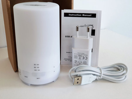 Aroma diffuser AllPura Pico (wit/white) Timer, Ambi-light & USBConnect | 50ml | (ultrasoon)