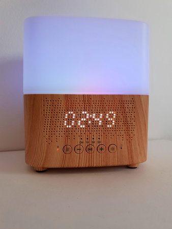Aroma diffuser AllPura Cube (hout/wood) Timer, Light & Bluetooth speaker | 300ml | (ultrasoon)