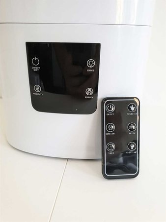 luchtbevochtiger Aquair Omega (wit) | Digitaal, afstandsbediening, Ionisator, Aroma-pad, en Waterfilter (25W)