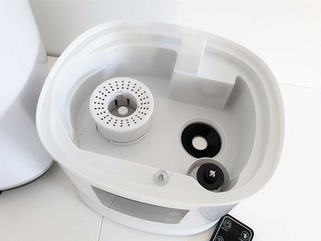 luchtbevochtiger Aquair Omega (wit) | Digitaal, afstandsbediening, Ionisator, Aroma-pad, en Waterfilter (25W)