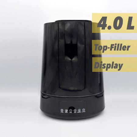 luchtbevochtiger Aquair Delta Zwart | Digitaal, afstandsbediening, Ionisator, Aroma-pad, en Waterfilter (25W)