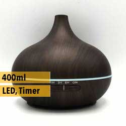 AD Aquair Vaso (donkerhout/darkwood) Timer, LED-striping | 400ml reservoir | (ultrasoon)