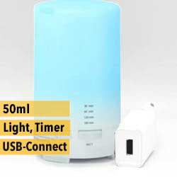 Aroma diffuser AllPura Pico (wit/white) Timer, Ambi-light & USBConnect | 50ml | (ultrasoon)